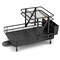 2-Tier Black Foldable Dish Drainer Rack with Retractable Spout and Removable Drip Tray